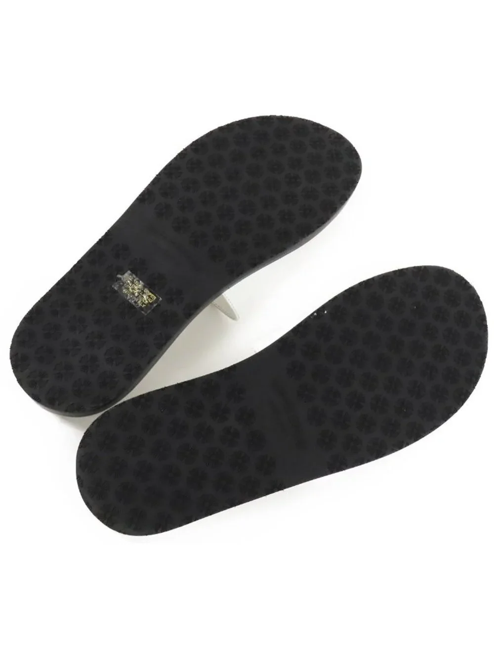 Chrome Hearts Plus Patch Sandals White Black Leather